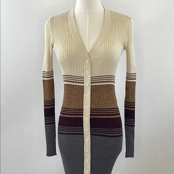 STAUD Sahara Stripe Shoko Sweater Dress XS - Picture 6 of 11